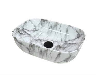 Раковина накладная Redo 460х320х140 RD-1013 бел мрамор