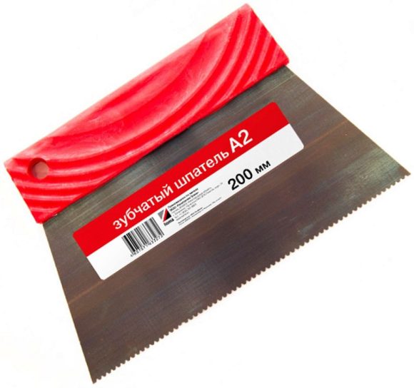 Шпатель д/л Homa зубчатый А2 200мм 116185