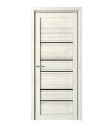 Дверное полотно Техас Софттач 800 Жемчужный стекло черное (Альберо)