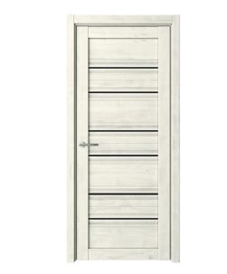 Дверное полотно Техас Софттач 800 Жемчужный стекло черное (Альберо)