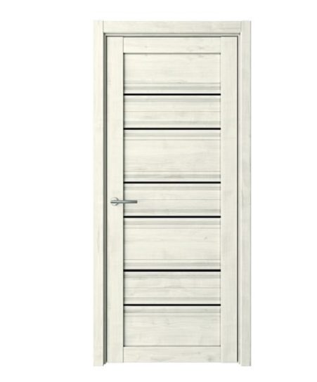 Дверное полотно Техас Софттач 800 Жемчужный стекло черное (Альберо)