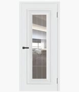 Дверное полотно Парма-1 Эмаль белая 900С гравировка/рефлектив