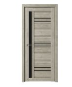 Дверное полотно Невада Софттач 800 Графит стекло черное (Альберо) ОБРАЗЕЦ