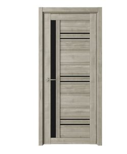 Дверное полотно Невада Софттач 800 Графит стекло черное (Альберо) ОБРАЗЕЦ