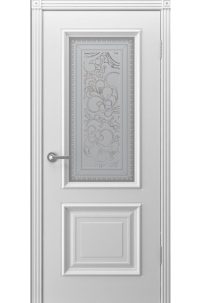Дверное полотно Акцент эмаль белая 900С узор 2 PRO
