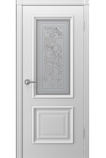 Дверное полотно Акцент эмаль белая 900С узор 2 PRO