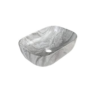 Раковина накладная Redo 460х320х140 RD-1006 серый мрамор