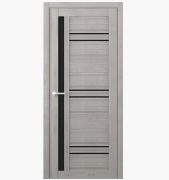 Дверное полотно Невада Софттач 700 Графит стекло черное (Альберо)