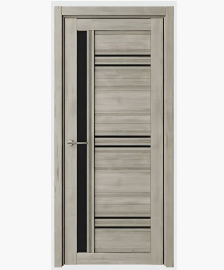 Дверное полотно Невада Софттач 900 Графит стекло черное (Альберо)