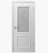 Дверное полотно Акцент эмаль белая 600С узор 2 PRO