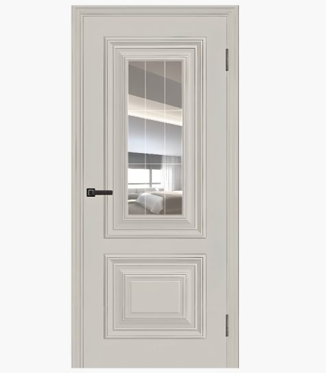 Дверное полотно Парма-2 Эмаль Мокко 400С гравировка/рефлектив