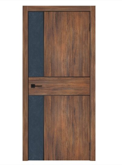 Дверное полотно Неаполь Старый дуб/бетон антрацит 800Г молдинг