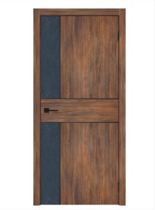 Дверное полотно Неаполь Старый дуб/бетон антрацит 700Г молдинг