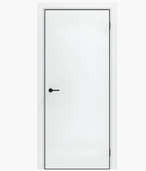 Дверное полотно Порта-50 Аляска 700Г черн алюм кромка