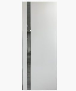 Дверное полотно Нова-1 ПП Грей 900 Зеркало Графит кромка черная