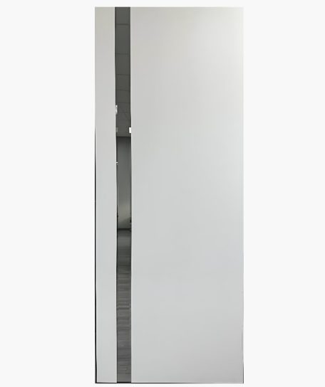 Дверное полотно Нова-1 ПП Грей 900 Зеркало Графит кромка черная