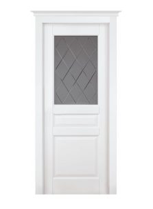 Дверное полотно Валенсия 7С Белый мателюкс графит фрезерованное