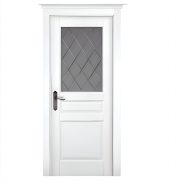 Дверное полотно Валенсия 8С Белый мателюкс графит фрезерованное