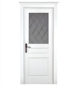 Дверное полотно Валенсия 8С Белый мателюкс графит фрезерованное