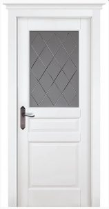 Дверное полотно Валенсия 4С Белый мателюкс графит фрезерованное