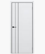 Дверное полотно Мона-58 Снежно-белый ПЭТ 800Г черный АМ