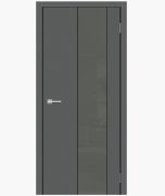 Дверное полотно 533 Графит ПЭТ 800С серый триплекс сатин