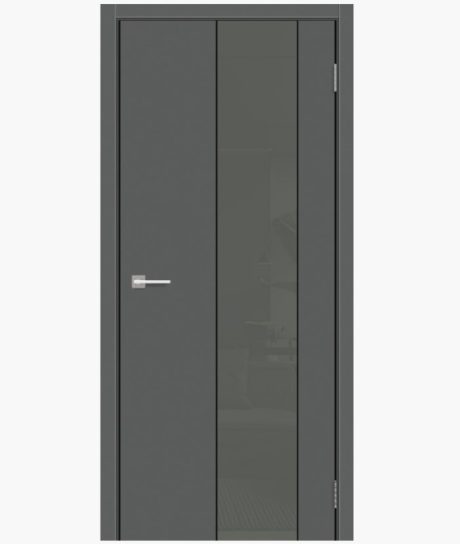 Дверное полотно 533 Графит ПЭТ 800С серый триплекс сатин