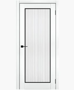 Дверное полотно Эра белый ЭВО ПЭТ 800Г черный молдинг