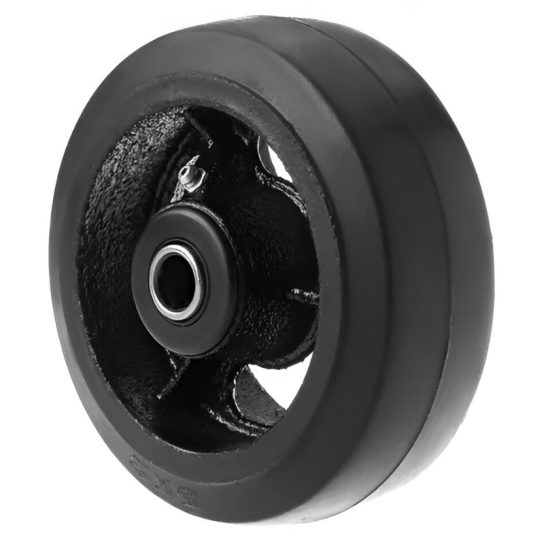 Колесо большегрузн (черн резина) без кронштейна 125 мм