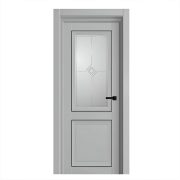 Дверное полотно Деканто серый эво пэт 800С серый сатин