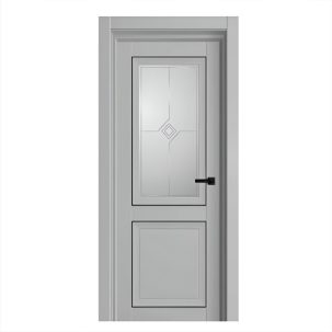 Дверное полотно Деканто серый эво пэт 800С серый сатин
