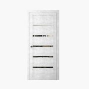 Дверное полотно Вена 800*2000 мм Бетон светлый стекло графитовое (Альберо)