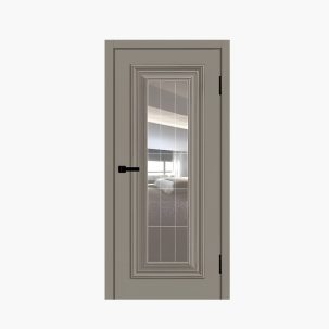 Дверное полотно Парма-1 Эмаль мокко 400С PRO Гравировка рефлектив