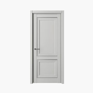 Дверное полотно Прадо-Б Шпон натур.дуб Белый патина серебро 600Г