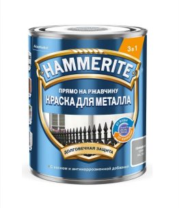Эмаль Хаммерайт молотковая Серая 0,75л RAL7042