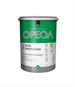Эмаль акриловая Ореол универ глянцевая белая 1 кг
