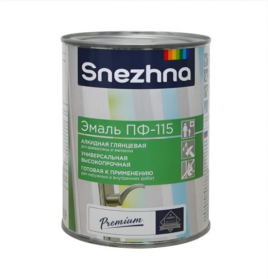 Эмаль Снежна ПФ-115 белая  0,9кг