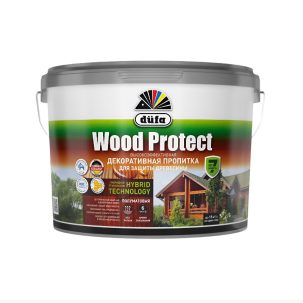 Пропитка декор для древесины Dufa Wood Protect белая 9л