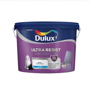 Краска в/д Dulux Ultra Resist гостиные и офисы матовая BW 9л