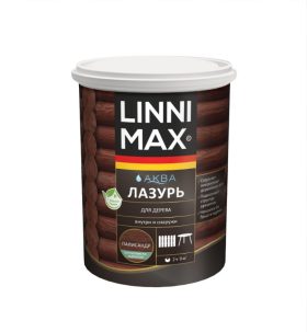 Аква Лазурь LINNIMAX для дерева Палисандр 0,9 л