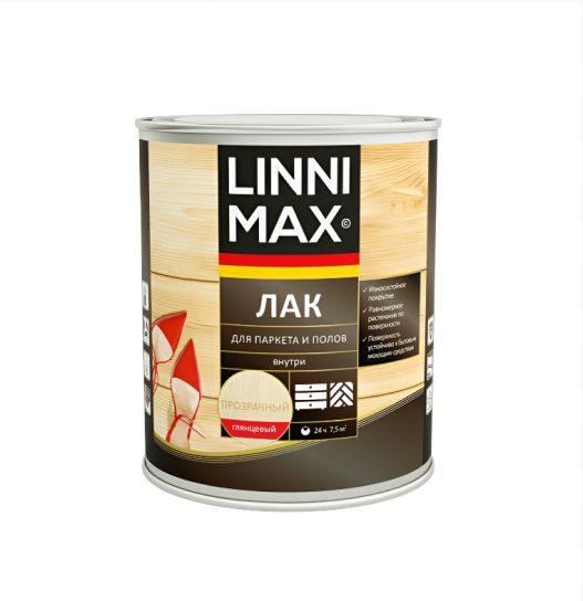 Лак алкид LINNIMAX для паркета и полов глянец 0,75 л