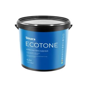 Краска в/д Sinara Ecotone фасадная супер белая (База А) 4,5л