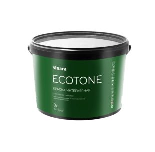 Краска в/д Sinara Ecotone Интерьерная супер белая (База А) 9л