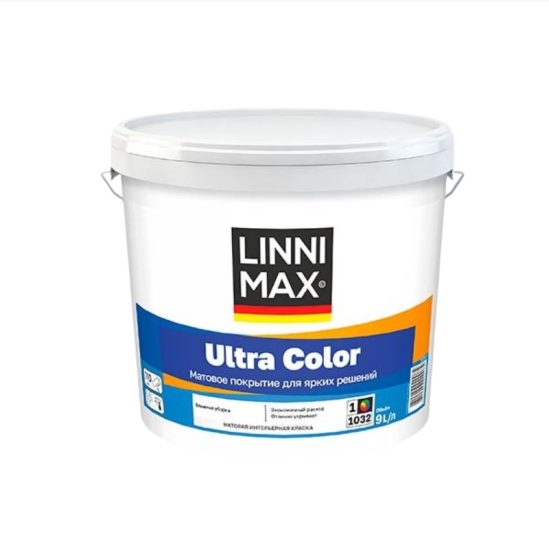 Краска в/д ЛИННИМАКС Ultra Color База 1 9л
