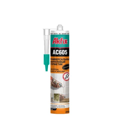 Герметик Akfix AC605 акриловый белый 310 мл
