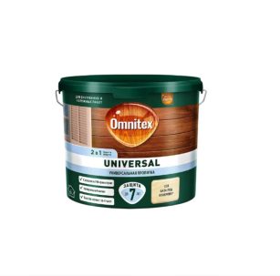 Пропитка Омнитекс универсал база под колеровку 2в1 пропитка для древесины 2,5 л