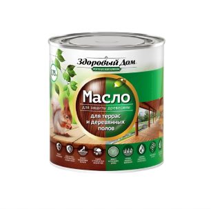 Масло Здоровый Дом для террас и деревянных полов 0,75 л Орех (0007078)