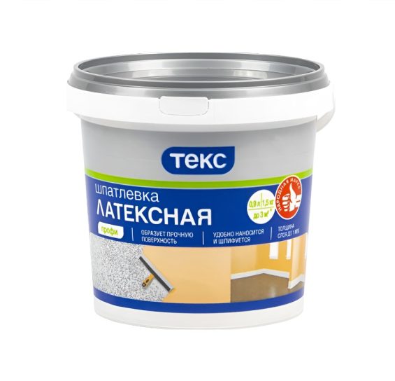 Шпатлевка латексная Профи 1,5кг Текс