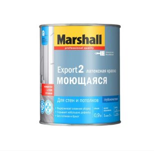Краска в/д Маршал Экспорт-2 Мастерлайн д/стен и потолков BW 0,9 л