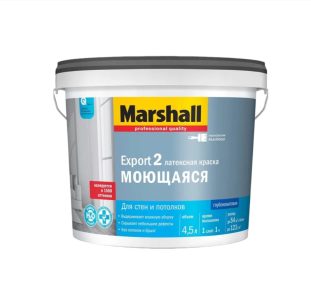 Краска в/д Маршал Экспорт-2 Мастерлайн д/стен и потолков ВС 4,5 л